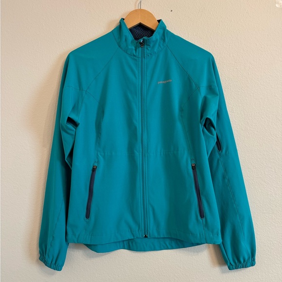 Patagonia Womens jacket Traverse Softshell Full Zip Lightweight Teal Blue M - Picture 1 of 14